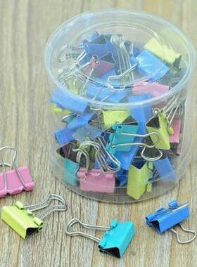 60pcs colorful metal paper fle tcket bnder clps 15mm off