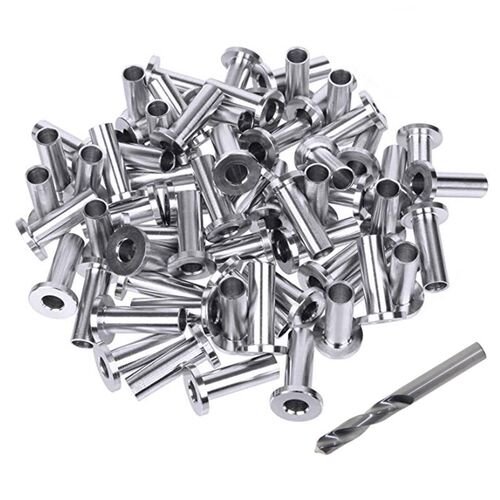 65Pack Stainless Steel Protector Sleeves for 1/8 5/32 or 3/1