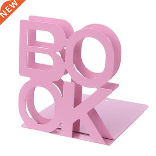 Alphabet Shaped Metal Bookends Iron Support Holder Desk Stan