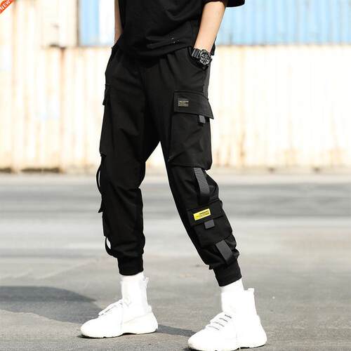 Men Fashion Casual Pants Men Side Pockets Pants Casual Men B