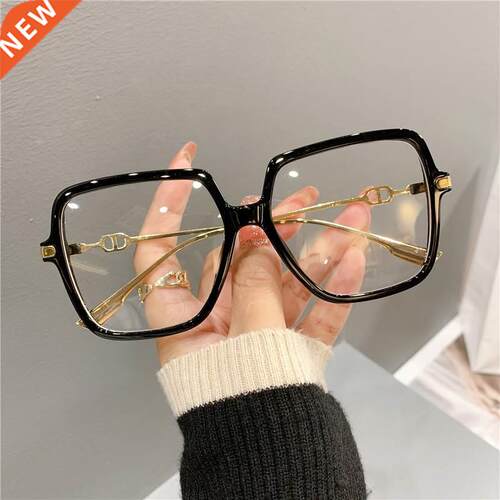 Fashion Oversized Square Eyewear Retro Women's Anti-blue