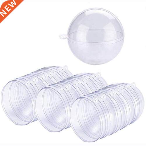 24 Balls/Batch  80mm Christmas Tree Hanging Ball Transpar