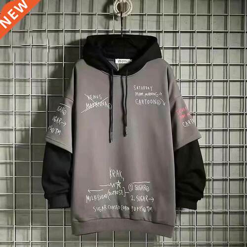 Spring Autumn Men's Hoodies Japan Fashion Setwear Graphi