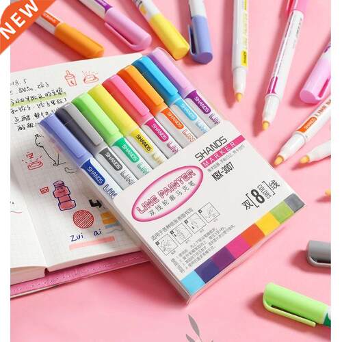 8 different Glitter Color Line Pinter Pen Set rt Mrker Li