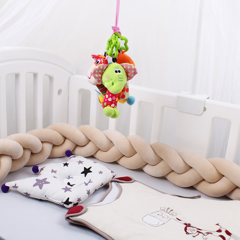 1M/2M/3M/4M Length Newborn Baby Bed Bumper Pure Weaving Plus