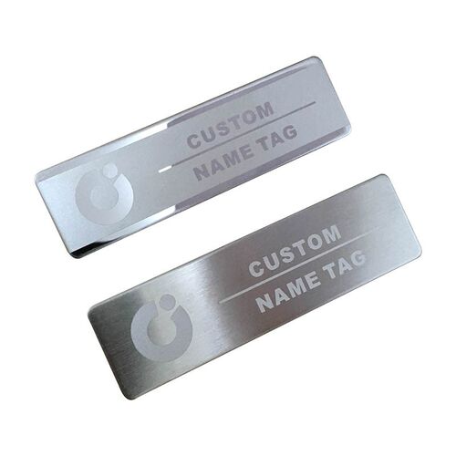 1pc custom magnet staff name tag badge holder laser logo mag