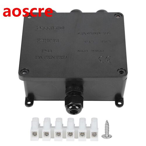 Black Plastic Junction Box DIY Electronic Enclosure PCB Inst