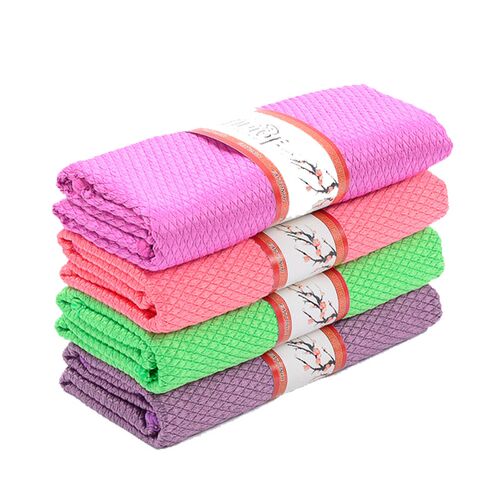 3pcs/lot Soft Microfiber Cleaning Towel Household Kitchen Ab