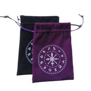 13x18cm Thick Velvet Tarot Storage Bag 12 Constellation