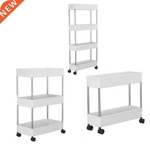 2//4 Tier Rling Utility Cart Storage Shelves with Rler