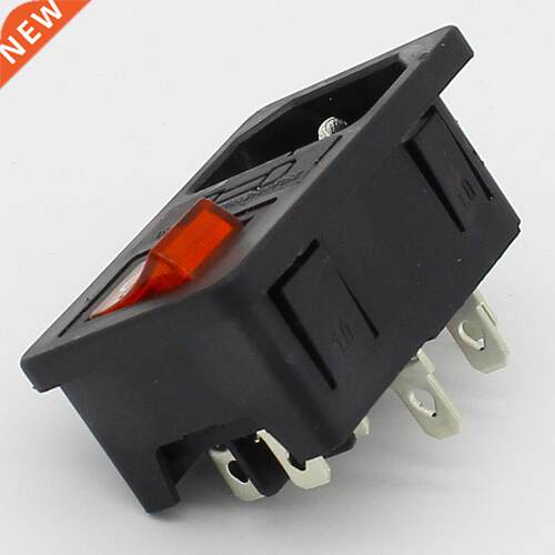 2pcs 10A fuse ! Red Rocker Switch Fused IEC 320 C14 Inlet Po