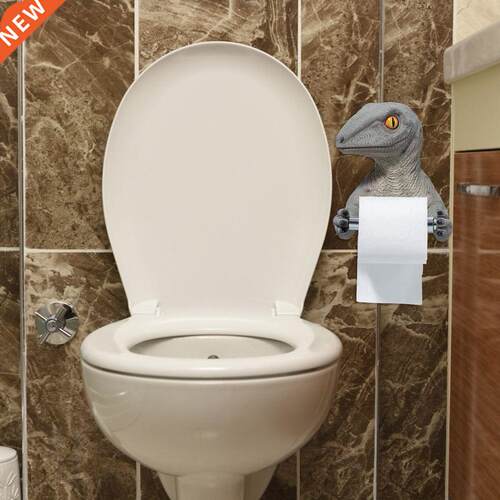 Resin Dinosaur Toilet Paper Holder WC Tissue Rack Punch-free
