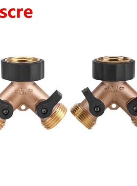 Gden Hose Adapter Brass Water Tap Adapter 2 Way Y Shape 3/