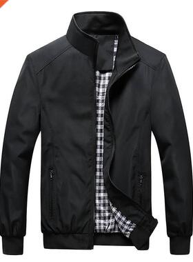 Quality Bomber Solid Casual Jacket Men Spring Autumn Outerwe