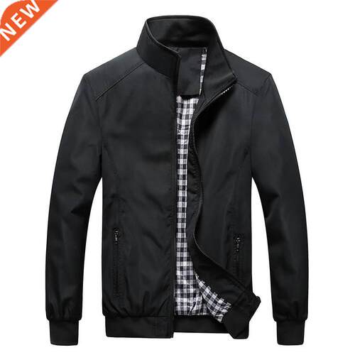 Quality Bomber Solid Casual Jacket Men Spring Autumn Outerwe