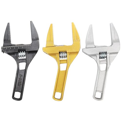 Large-Opening Bathroom Wrench Short Adjustable Wrench Plumbi