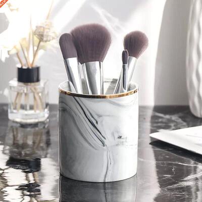 Nordic Ins Marble Pattern Pen Holder Cosmetic Brush Storage