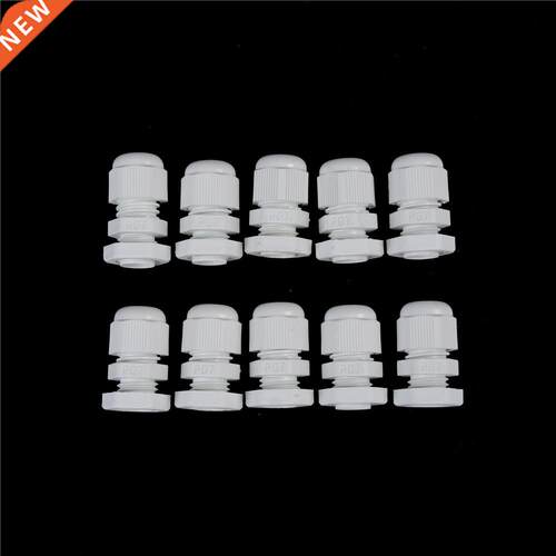 10PCS PG7 Cable Gland ConnectorNylonfor 3-6.5mm Cable White