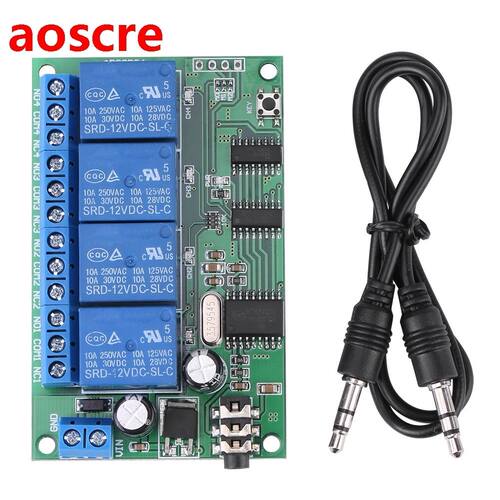 AD22B04 12V 4 Channel DTMF Tone Signal Decoder Relay Phone R
