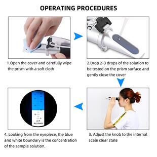 Handheld 0-80% Alcohol Refractometer for spirits Household