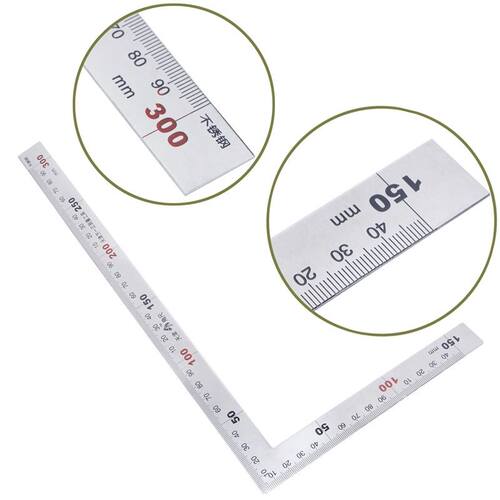 Stainless Steel 15x30cm 90 Degree Angle Metric Try Mitre Squ