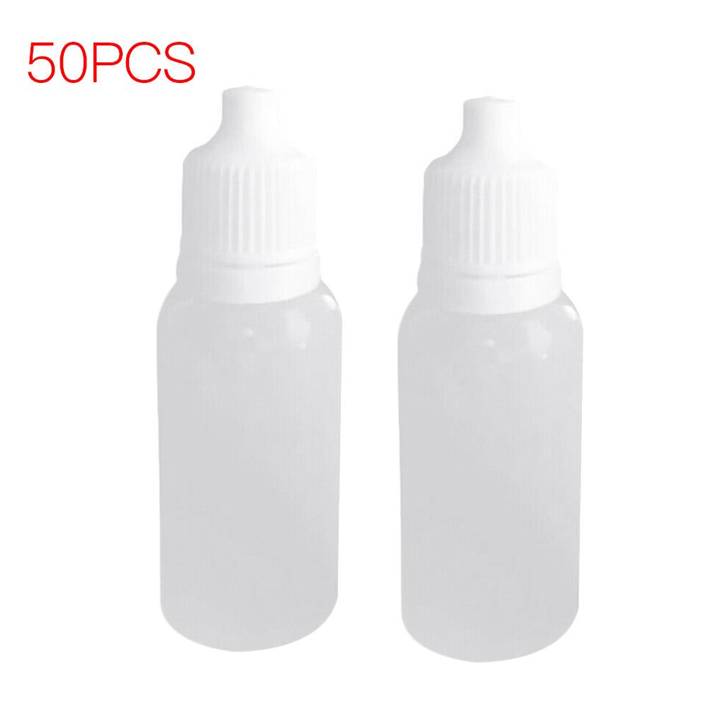 50pcs Eyedrop Empty Bottle Squeezable Dropper Bottle PET Eye