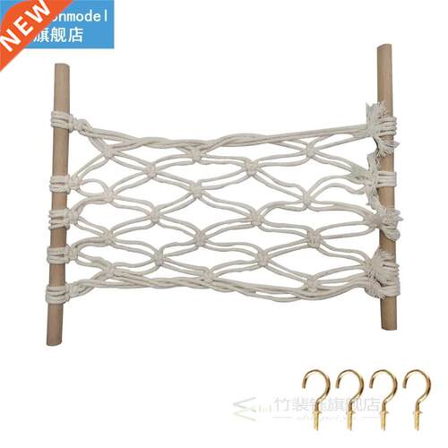 Practical Hanging Home Decor With Wood Rod Hooks Handwoven U