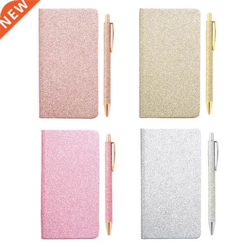 Glitter Powder A6 Notebook with Pen Set Thick Classic Premiu