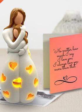 Mother's Day Gift Resin Candle Lamp Desktop Ornament Car