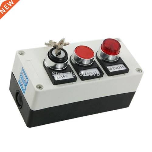 3 n 1 Key Lockng Red ndcator Lght Push Button Swtch St