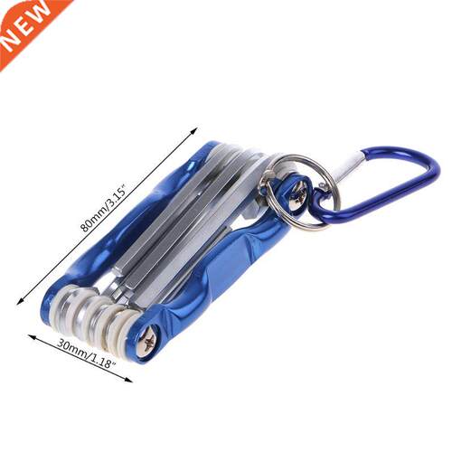 8pcs High Quality Portable Fdable Key Hex Wrench Set Metri
