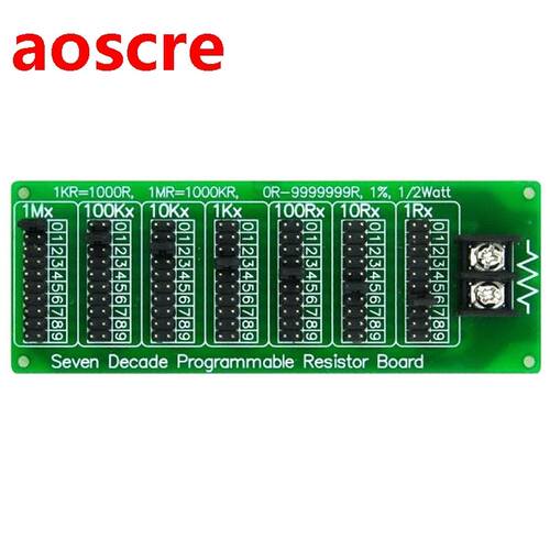 1R - 9999999R Seven Decade Programmable Resistor Board, Step