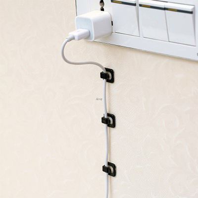 18Pcs Self-adhesive Wire Tie Cable Mount Clamp Clip C USB