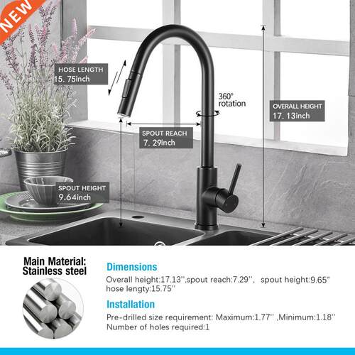 Kitchen Faucets Smart Sensor Pull-Out Hot and Cold Water Swi
