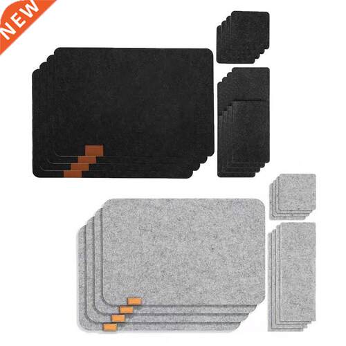 449C 12 Pcs/Set Table Placemats Drink Coasters Cutlery Pouch