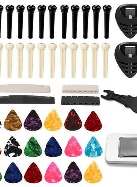 Acoustic Folk Guitar Accessories Kit Including Bridge