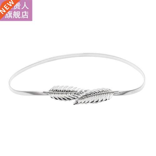 Women Belts Leaf Shape Belt Metal Leaves Cummerbund Clasp Fr