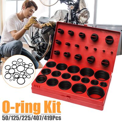 419Pcs Assorted O Ring Rubber Seal Assortment Set Kit Garage