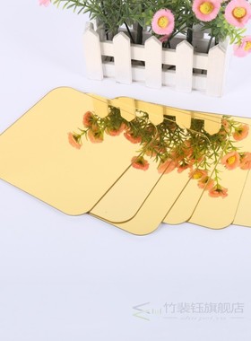 6pcs Square Mirror Tile Wall ers 3D Decal Mosaic Home Room D