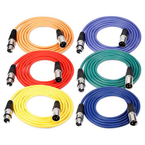 Neewer 6 Pack 1 meter Audio Cable Cords XLR Male to XLR Fem