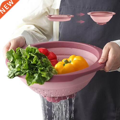 dable Silicone Cander Fruit Vegetable Washing Basket Str