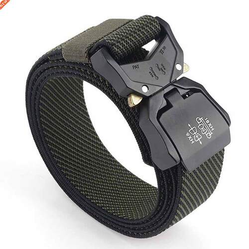 New Aluminum Alloy Outdoor Tactical Belt Men's Elastic L