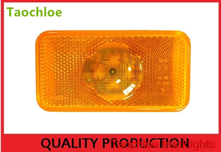 1X 24v Yellow Led Side marker  lamp truck light Trailer Ligh