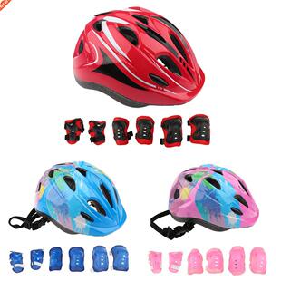 7 pcs/set Cycling Skating Skateboard Helmet Elbow Knee Wrist