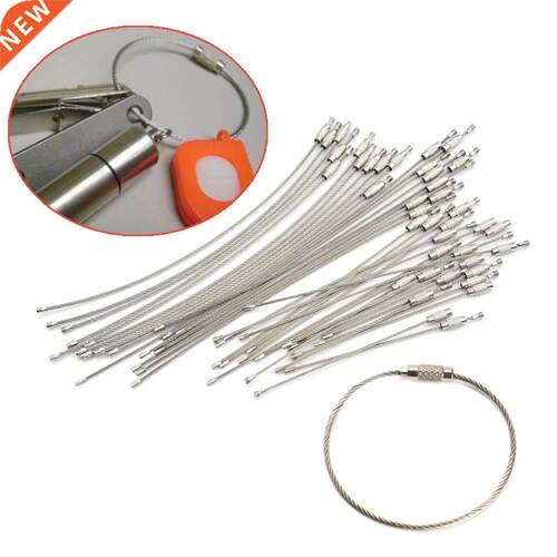 EDC hang wire chain tag screw luggage rope keyring loop circ