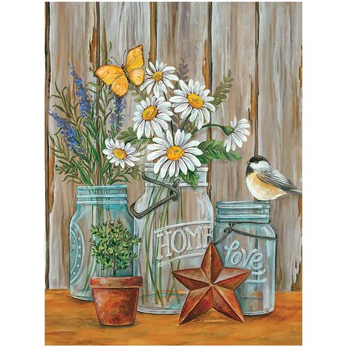 DIY Diamond Painting By Number Kits, Full Drill Crystal Rhin