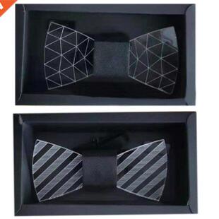 Colorful LED Lighted Acrylic Bow Tie Colors Flashing Luminou