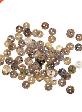 100 x 8 mm Pearl Buttons M of Pearl Shell Round Heads