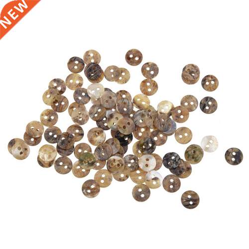 100 x 8 mm Pearl Buttons M of Pearl Shell Round Heads