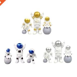Mini Astronaut Figurines Set of  Miniature Resin Figurine O